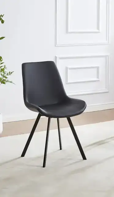 C-1821 - Chair (Black PU) — 1 Chair