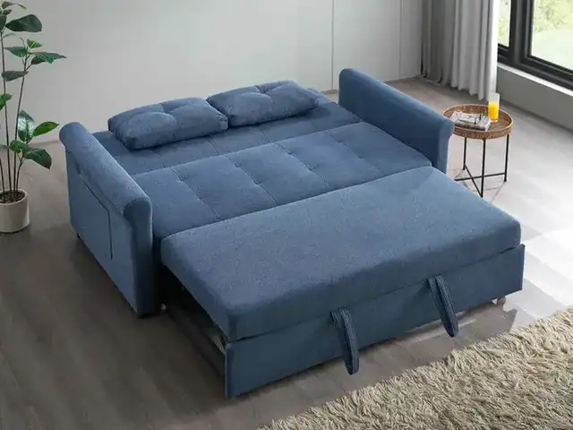 IF 9047 - Sofabed (Medium) (Blue Fabric)