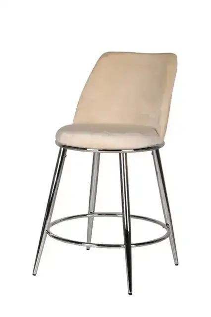 COUNTER STOOL, SET OF 2 - BEIGE