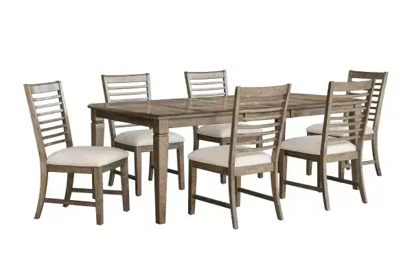 7-PIECE DINING SET - WALNUT