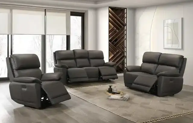 IF 8170 (Brown Leather Match) - 3Pc Power Recliner Set
