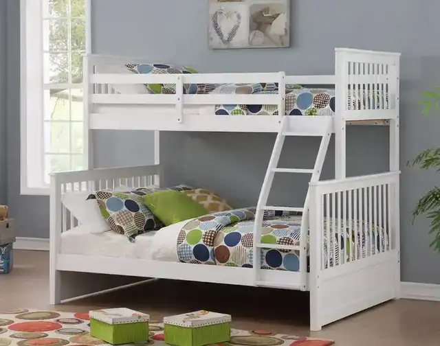 B 122 Single/Double Bunk Bed - White