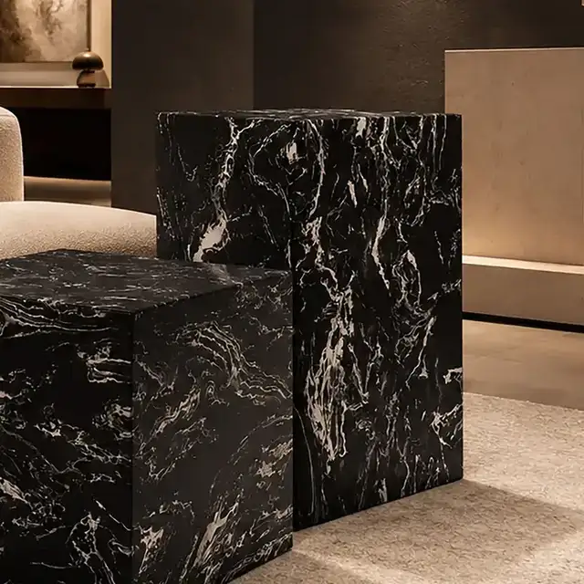 Artemis Tall Accent Table in Napoleon Black