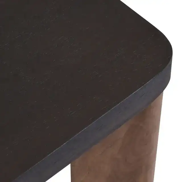 Merano Square Accent Table in Mocha and Walnut