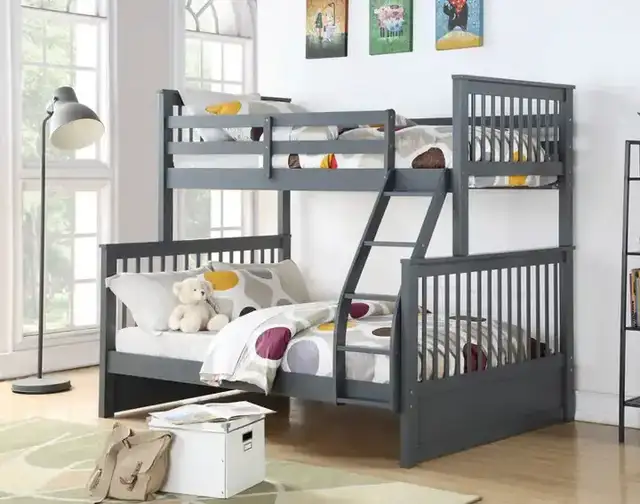 B 122 Single/Double Bunk Bed - Grey
