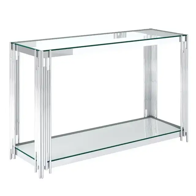 Estrel Console Table, 48.75" in Silver