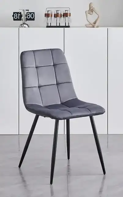 C 1592 - Chair (Grey Velvet) — 1 Chair