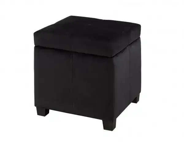 STORAGE OTTOMAN - BLACK