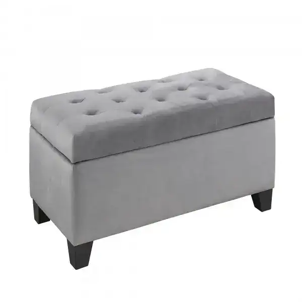 STORAGE OTTOMAN - GREY