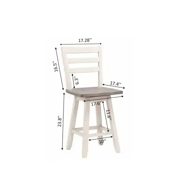 COUNTER STOOL - GREY/WHITE (OPEN BOX)