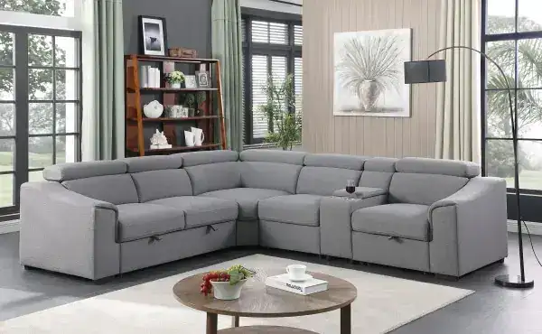 LHF SECTIONAL SOFA BED - GREY