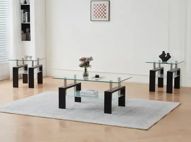 IF 2064 (Glossy Black) - 3Pc Coffee Set (1xCoffee 2xEnds)