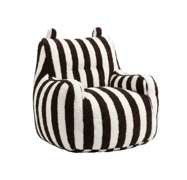 KIDS' CHAIR - BROWN/CREAM