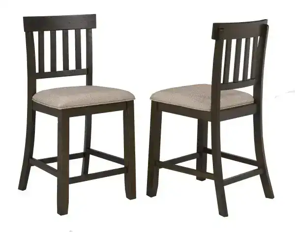 BAR STOOL, SET OF 2 - DARK GREY