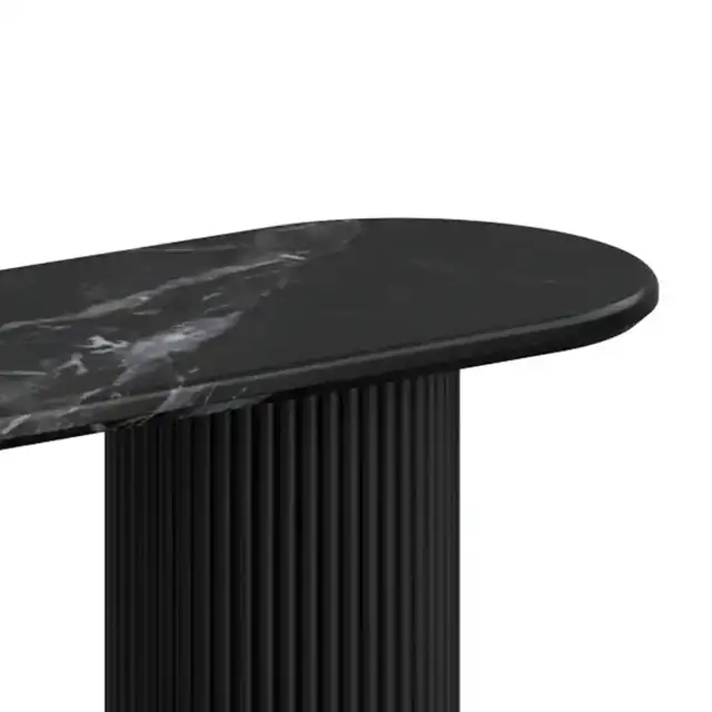 Jilsa Console Table, 50" in Black and Black
