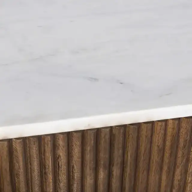 Reyna Sideboard, 57" in Walnut and White