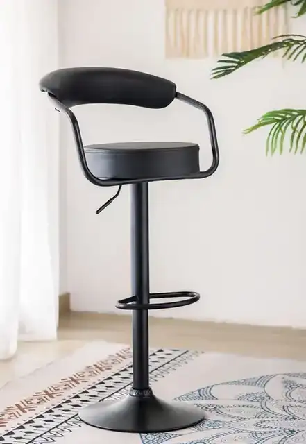 ST 7560 - Bar Stool - Black PU