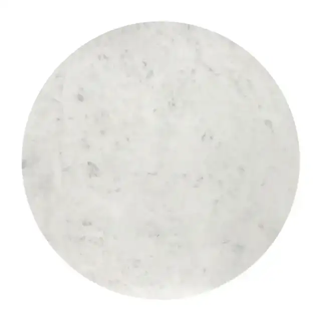 Reyna Round Accent Table with Storage in Black and White