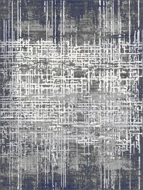 5 X 8 AREA RUG - CREAM/GREY/BLUE