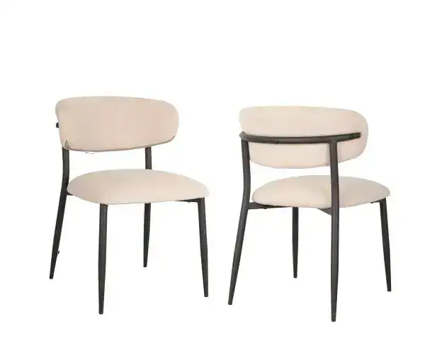 DINING CHAIR, SET OF 2 - BEIGE