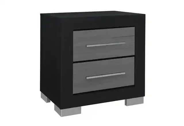 Emma (Black-Grey) - Nightstand
