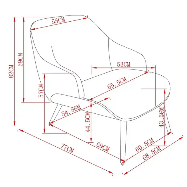 Umber Accent Chair in Black and Walnut