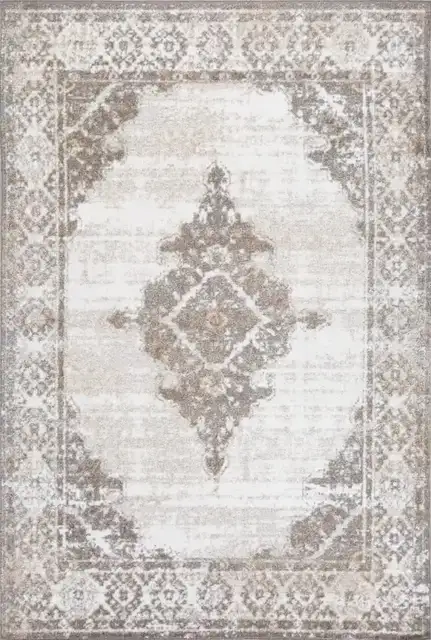 7 X 9 AREA RUG - GREY/CREAM (OPEN BOX)