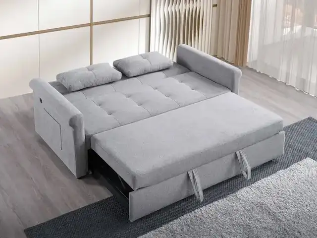 IF 9046 - Sofabed (Large) (Grey Fabric)