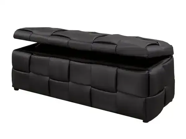 STORAGE OTTOMAN - BLACK