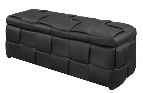 STORAGE OTTOMAN - BLACK