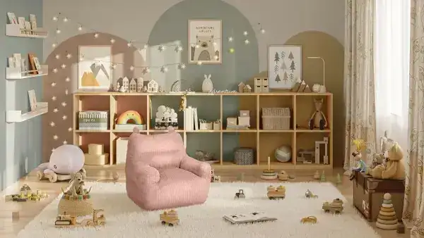KIDS' CHAIR - BLUSH PINK