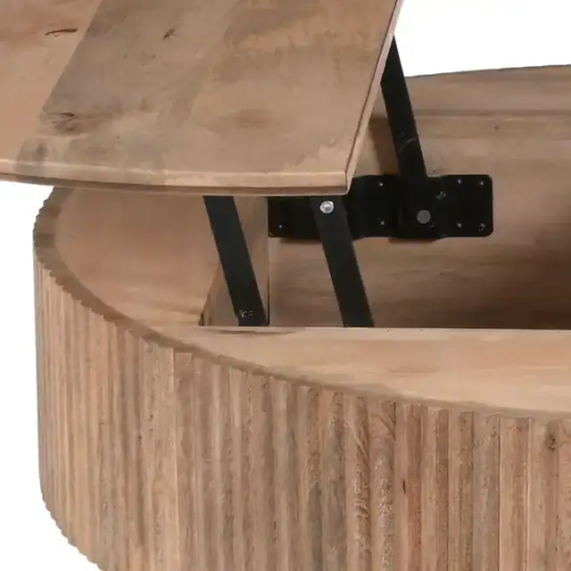 Balark Round Lift-Top Coffee Table in Natural