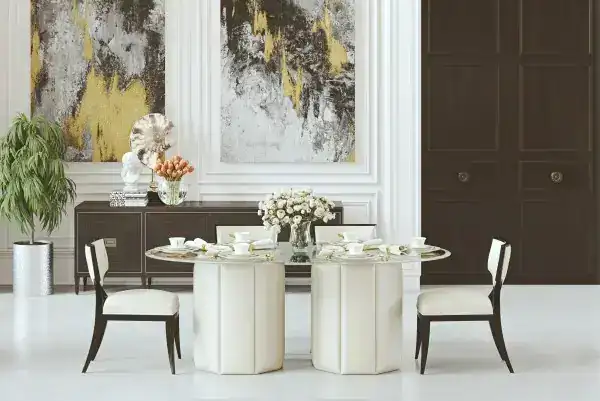 80'' DINING TABLE - BEIGE