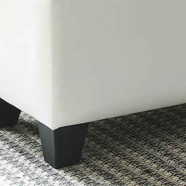 Winston Storage Ottoman Bench in White