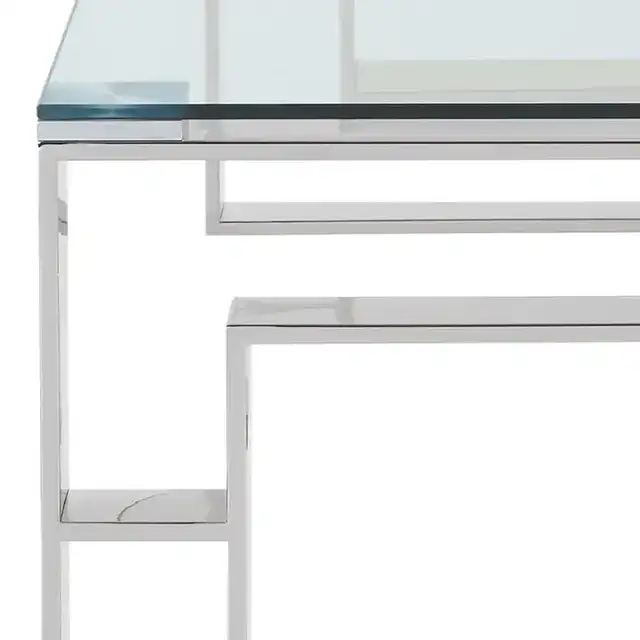 Eros Rectangular Coffee Table in Silver