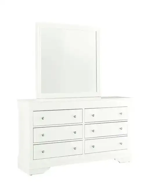 Pompei (White) - Dresser & Mirror