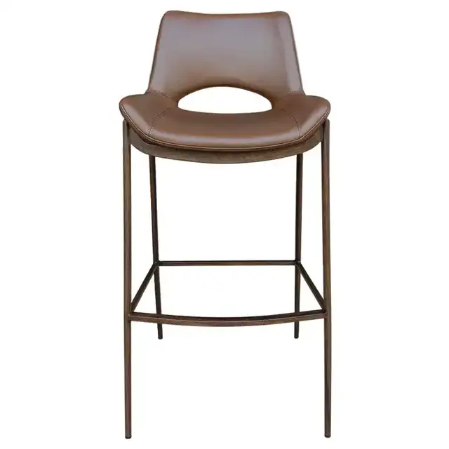 Icona 30" Bar Stool in Saddle and Walnut