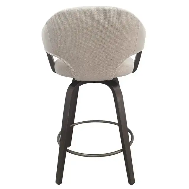 Freya 26" Counter Stool with Swivel, Set of 2 in Toffee and Walnut