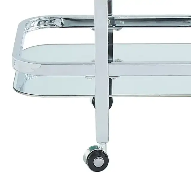 Zedd 2-Tier Bar Cart in Chrome