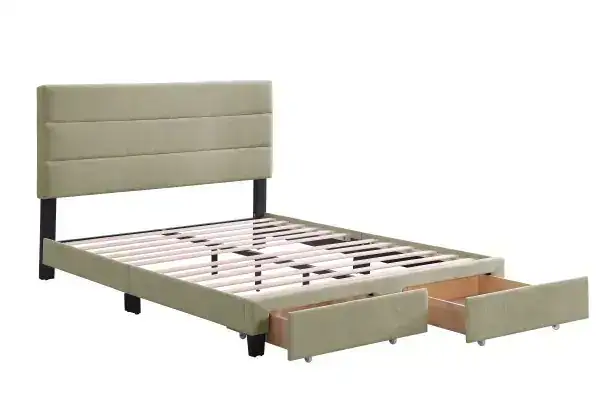 FULL PLATFORM STORAGE BED - OLIVE