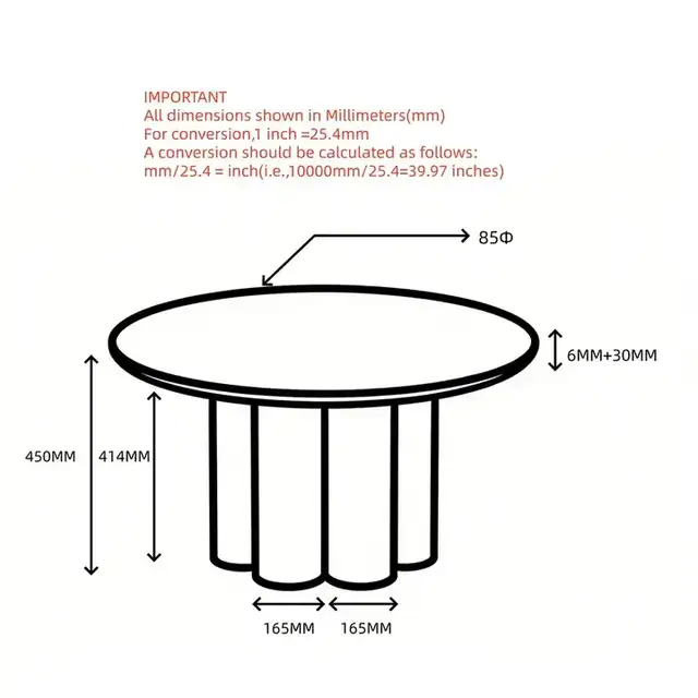 Seaton Round Coffee Table in Walnut and Travertine