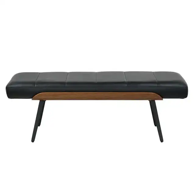 Umber Bench in Black and Walnut