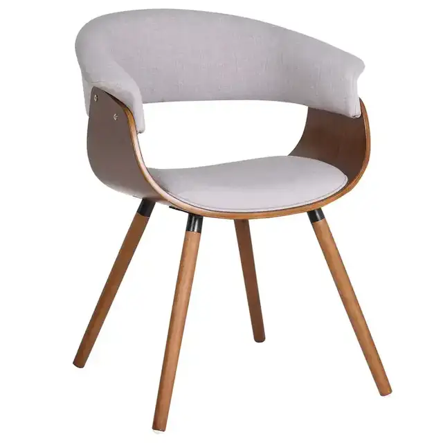 Holt Accent and Dining/Lounge Chair in Grey and Walnut