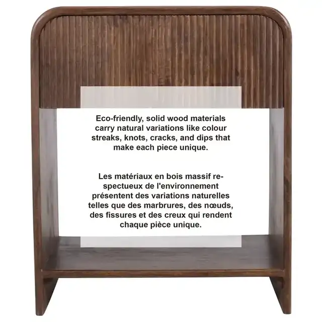 Amoli 1 Drawer Accent Table in Walnut