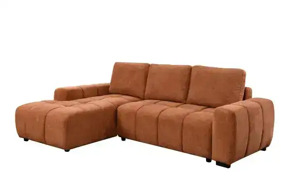 LHF SECTIONAL SLEEPER - BURNT ORANGE