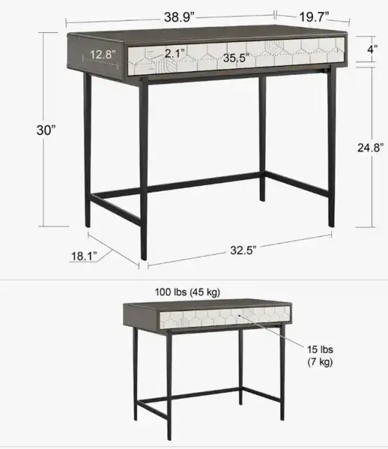 OFFICE DESK -GREY