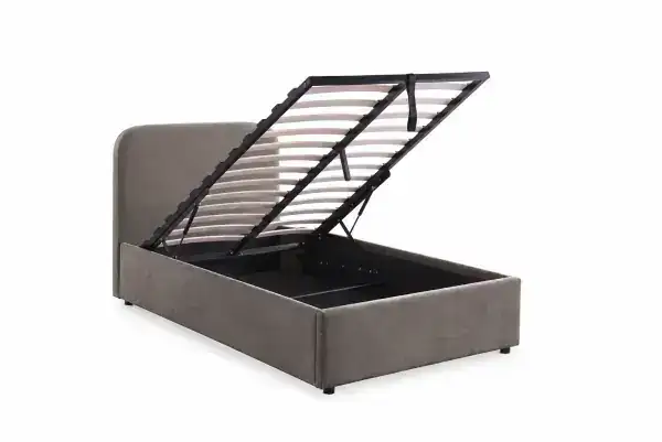 TWIN PLATFORM STORAGE BED - MOCHA