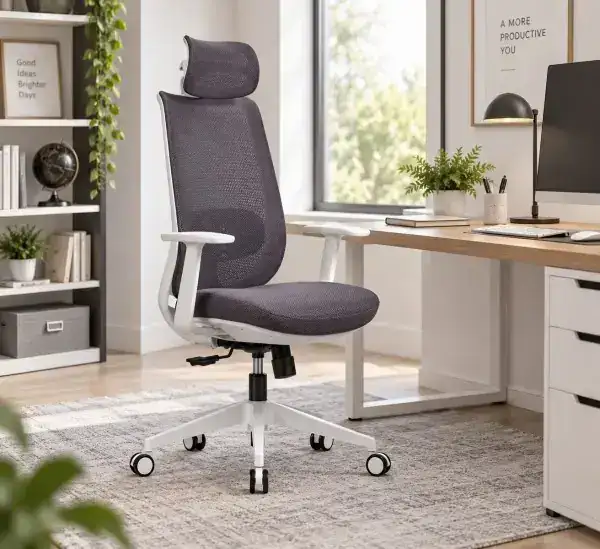 OFFICE CHAIR - CHARCOAL/WHITE