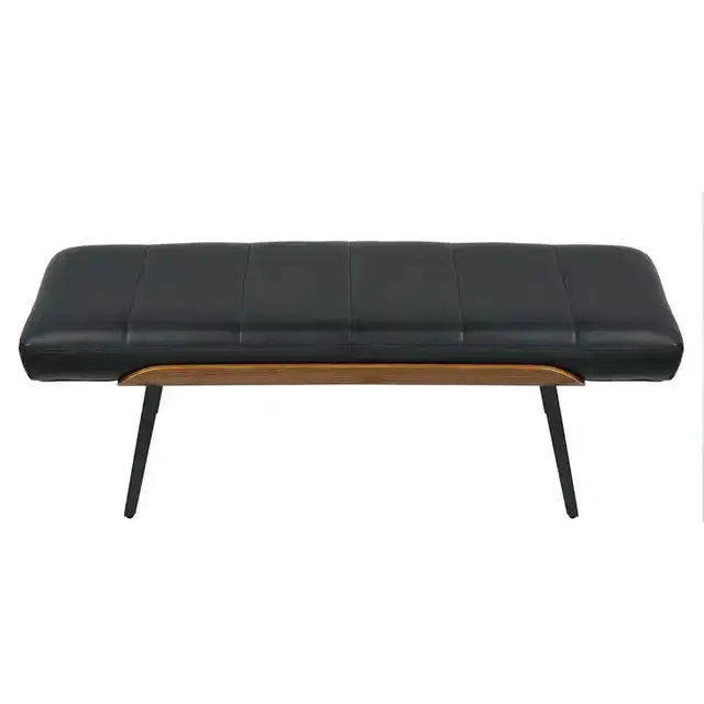 Umber Bench in Black and Walnut