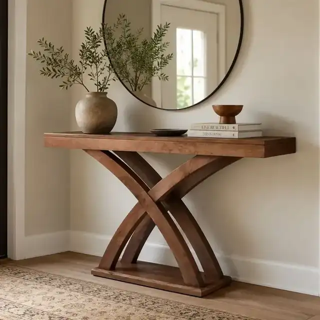 Lavina Console Table, 42" in Walnut
